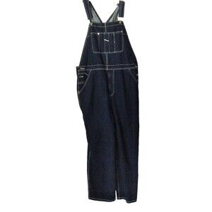 Craftsman Mens Blue Utility Straight Leg Visible Stitch Carpenter Overalls 40X30